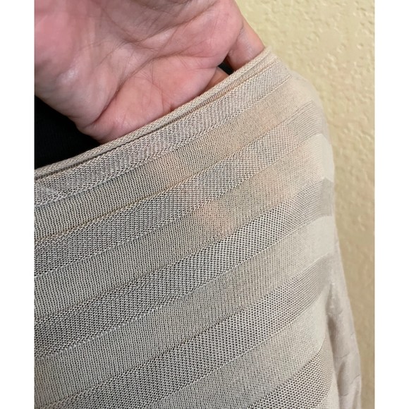 Loft 3/4 Sleeve Semi Sheer Striped Top - Sz L - Picture 6 of 11